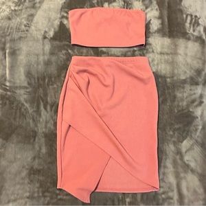 Nasty Gal Wrap it Up Bandeau & Mini Skirt Set